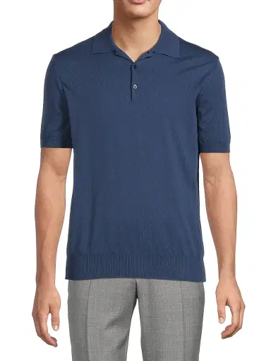 Canali Men's Cotton Polo Shirt | Thumbnail 3