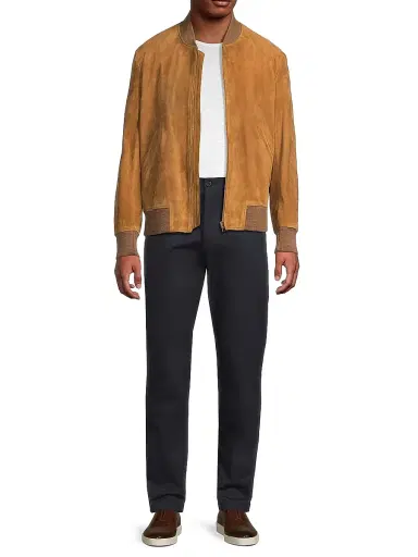 Paul Smith Men's Suede Bomber Jacket - Camel - Size Large | Thumbnail 2 Paul Smith Men's Suede Bomber Jacket - Camel - Size Large | Thumbnail 2