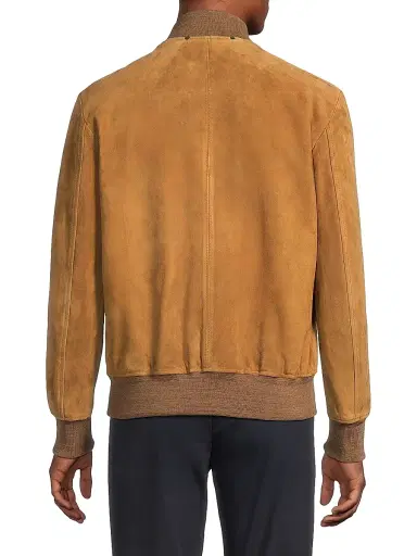 Paul Smith Men's Suede Bomber Jacket - Camel - Size Large | Thumbnail 5 Paul Smith Men's Suede Bomber Jacket - Camel - Size Large | Thumbnail 5