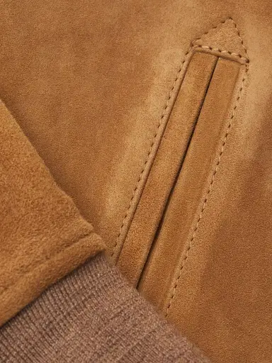 Paul Smith Men's Suede Bomber Jacket - Camel - Size Large | Thumbnail 6 Paul Smith Men's Suede Bomber Jacket - Camel - Size Large | Thumbnail 6