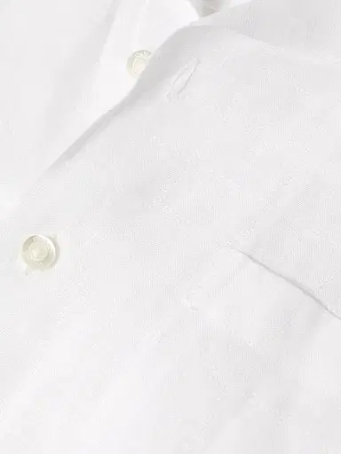 Canali Men's Linen Modern Fit Shirt - White | Thumbnail 6