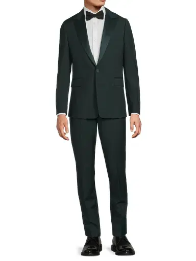 Paul Smith Men's Evening Wool-Blend Single-Breasted Suit - Bottle Green | Thumbnail 2