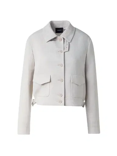 Akris Women's Peer Linen Button-Front Jacket | Thumbnail 1 Akris Women's Peer Linen Button-Front Jacket | Thumbnail 1