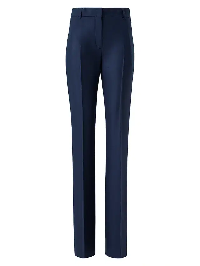 Women's Marilyn Strech Flannel Boot-Cut Pants - Navy