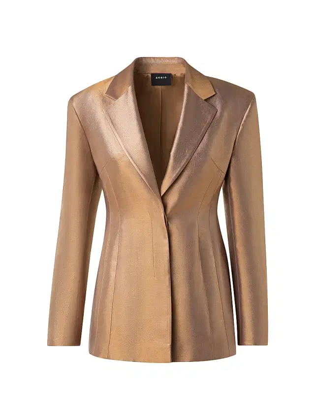 Akris Women's Walker Metallic Single-Breasted Blazer - Gold