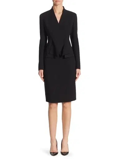Akris Women's Stretch-Wool Pencil Skirt - Black - Size 4 | Thumbnail 2