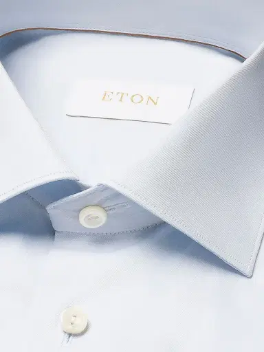 Eton Men's Slim-Fit Elevated Twill Shirt - Blue | Thumbnail 7 Eton Men's Slim-Fit Elevated Twill Shirt - Blue | Thumbnail 7