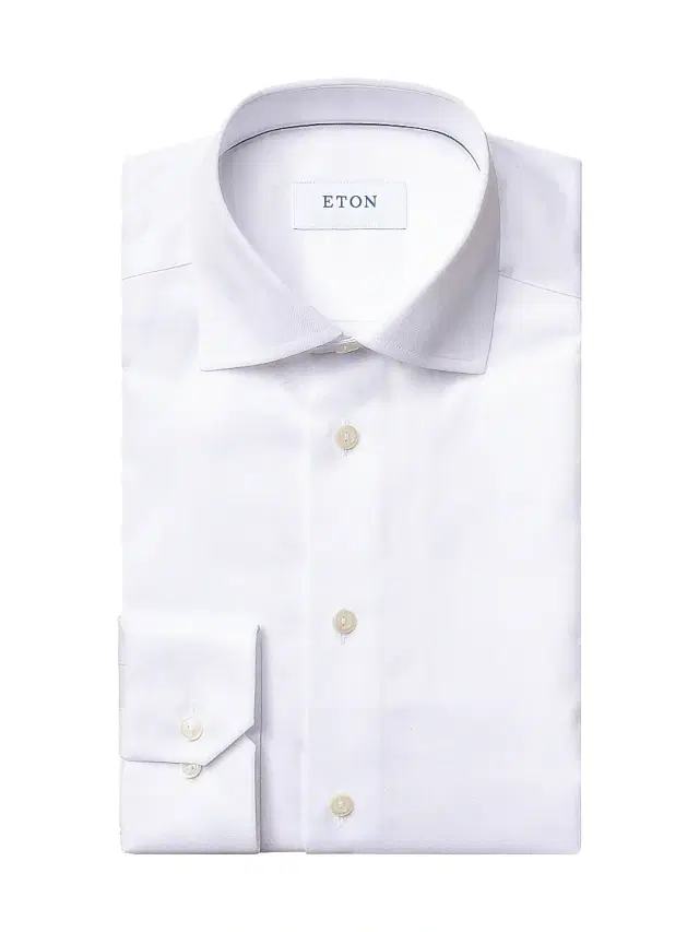 Eton Men's Slim-Fit Twill Dress Shirt - White