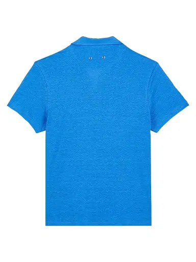 Vilebrequin Men's Pyramid Linen Polo Shirt - Faience | Thumbnail 4