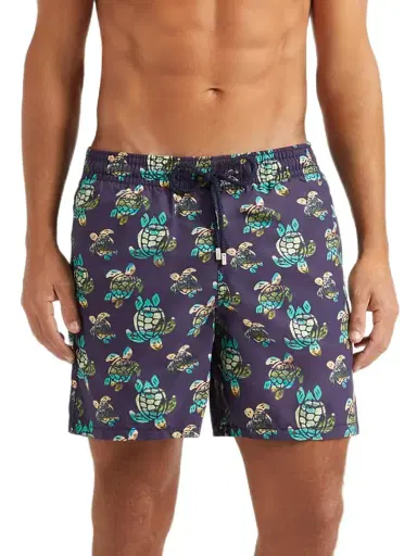 Vilebrequin Men's Landscape Turtles Swim Shorts - Minuit | Thumbnail 3