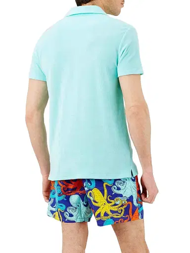 Vilebrequin Men's Organic Cotton Terry Polo Shirt - Lagon | Thumbnail 2