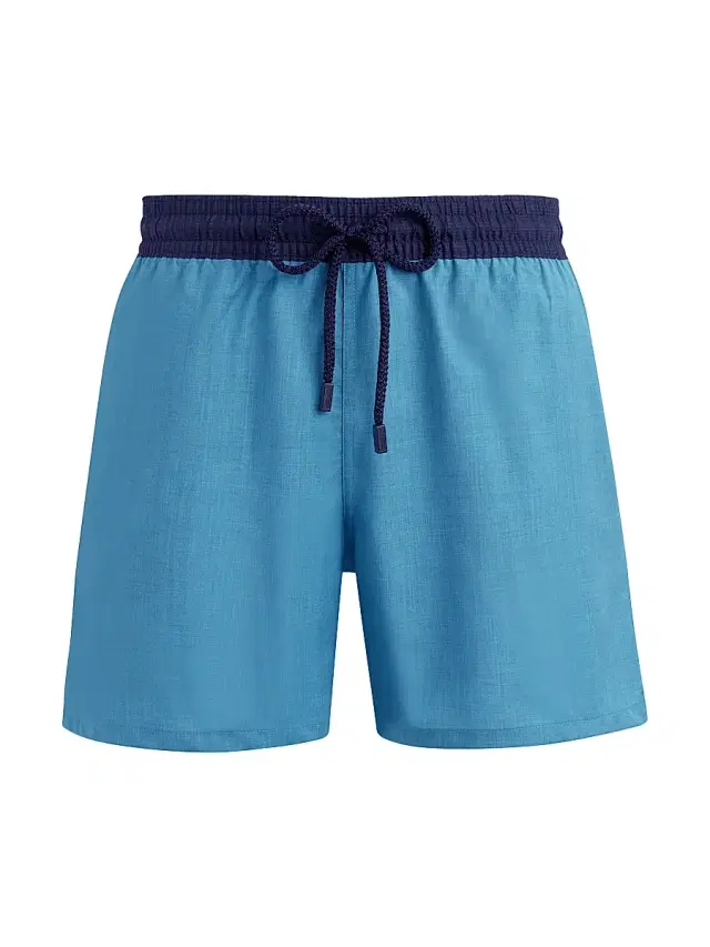 Vilebrequin Men's Woolmark x Magnus Swim Trunks - Azur