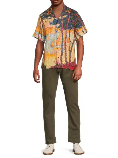 Vilebrequin Men's Sailboat Linen Shirt - Mais | Thumbnail 2