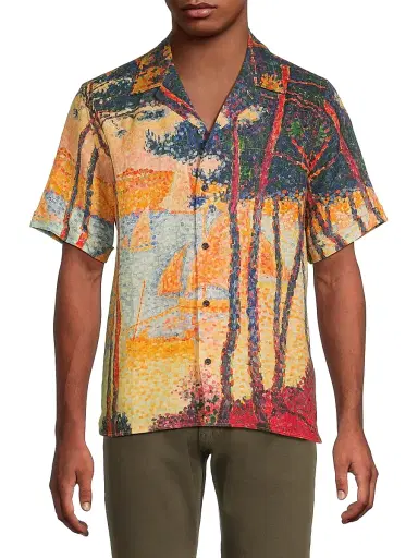 Vilebrequin Men's Sailboat Linen Shirt - Mais | Thumbnail 3