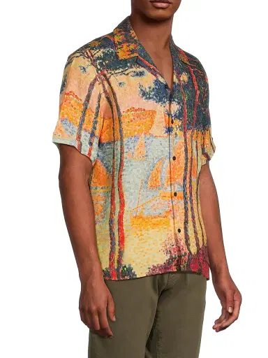 Vilebrequin Men's Sailboat Linen Shirt - Mais | Thumbnail 4