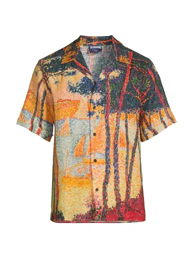 Vilebrequin Men's Sailboat Linen Shirt - Mais | Thumbnail 1