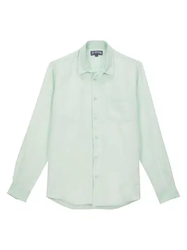 Vilebrequin Men's Caroubis Linen Shirt - Vert | Thumbnail 1