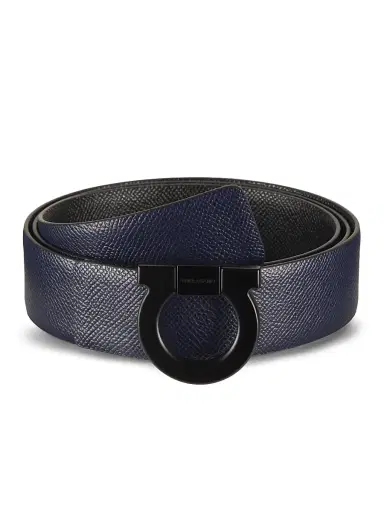 Ferragamo Men's Fixed Reversible Gancini Belt | Thumbnail 3