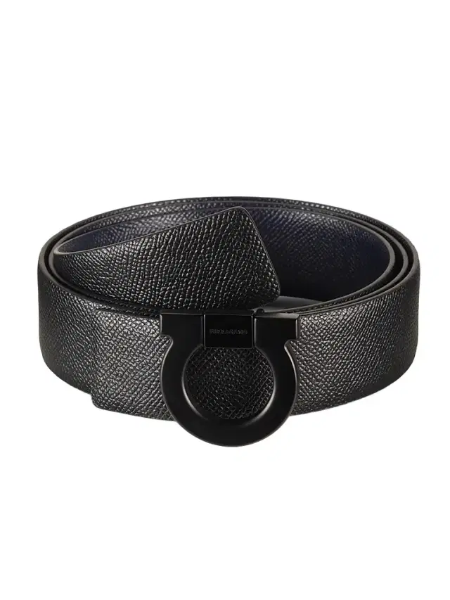 Ferragamo Men's Fixed Reversible Gancini Belt