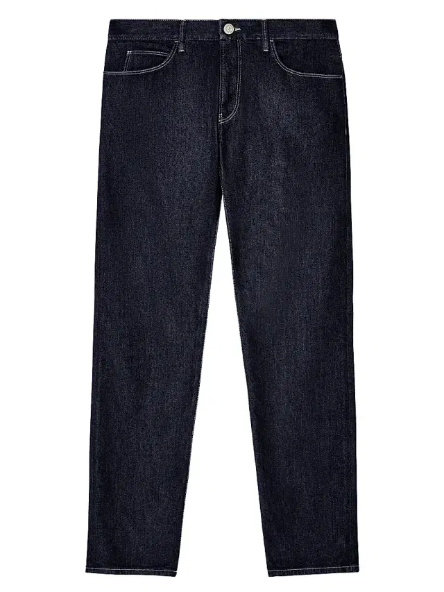 Giorgio Armani Men's Five-Pocket Slim Straight-Leg Jeans - Black Denim