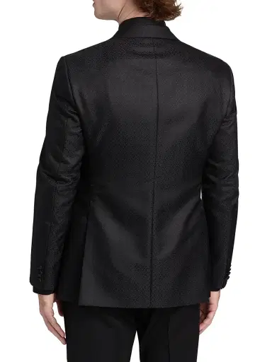 Giorgio Armani Men's Printed Dinner Jacket - Black | Thumbnail 5