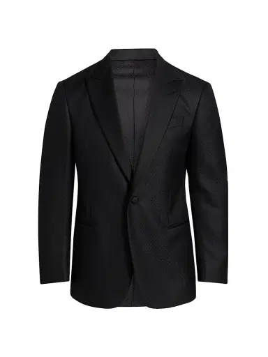 Giorgio Armani Men's Printed Dinner Jacket - Black | Thumbnail 1