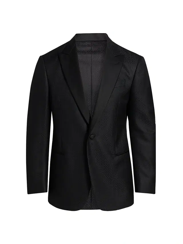Men's Printed Dinner Jacket - Black