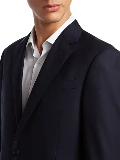 Giorgio Armani Men's Single-Breasted Wool Suit - Navy - Size 36 | Thumbnail 6