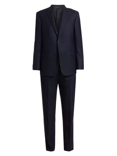 Giorgio Armani Men's Single-Breasted Wool Suit - Navy - Size 36 | Thumbnail 1