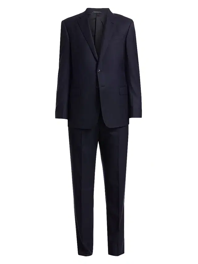 Giorgio Armani Men's Single-Breasted Wool Suit - Navy