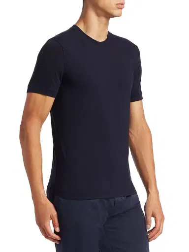 Giorgio Armani Men's Basic Crewneck Tee | Thumbnail 4 Giorgio Armani Men's Basic Crewneck Tee | Thumbnail 4