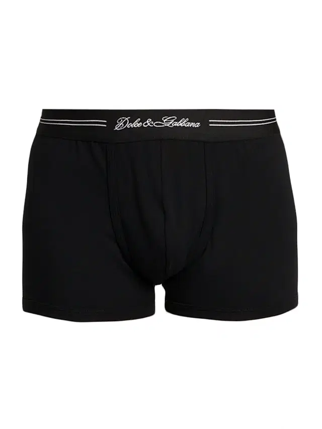 Dolce & Gabbana Men's Logo Cotton-Blend Boxer Briefs - Nero