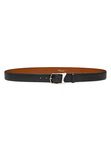 Santoni Men's Leather Belt | Thumbnail 1