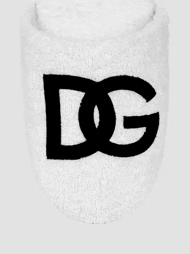 Dolce & Gabbana Men's DG Logo Embroidered Slippers | Thumbnail 4