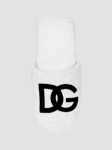 Dolce & Gabbana Men's DG Logo Embroidered Slippers | Thumbnail 5