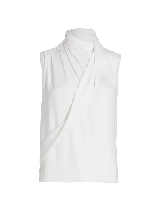 Giorgio Armani Women's Silk Wrap Top - Brilliant White