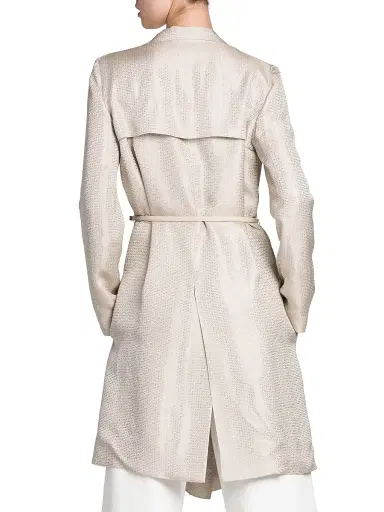 Giorgio Armani Women's Belted Metallic Jacquard Jacket - Gold - Size 12 | Thumbnail 5 Giorgio Armani Women's Belted Metallic Jacquard Jacket - Gold - Size 12 | Thumbnail 5