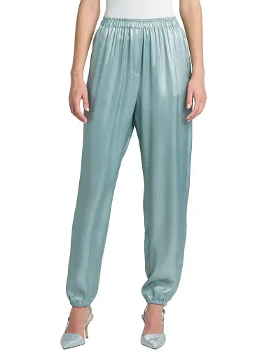 Giorgio Armani Women's Laminated Satin Joggers | Thumbnail 3 Giorgio Armani Women's Laminated Satin Joggers | Thumbnail 3