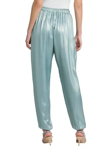 Giorgio Armani Women's Laminated Satin Joggers | Thumbnail 5 Giorgio Armani Women's Laminated Satin Joggers | Thumbnail 5