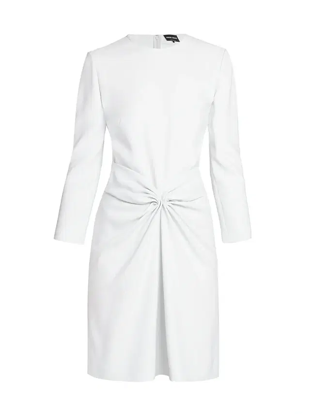 Giorgio Armani Women's Gathered Jersey Minidress - Ice