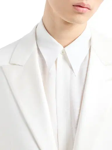 Emporio Armani Men's Satin-Lapel Dinner Jacket - Cloud Dancer - Size 42 | Thumbnail 5 Emporio Armani Men's Satin-Lapel Dinner Jacket - Cloud Dancer - Size 42 | Thumbnail 5