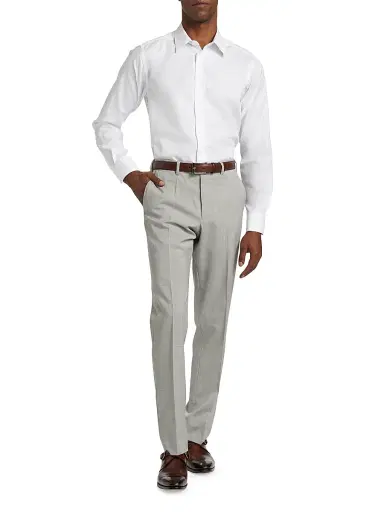 Emporio Armani Men's Cotton Button-Front Shirt | Thumbnail 2
