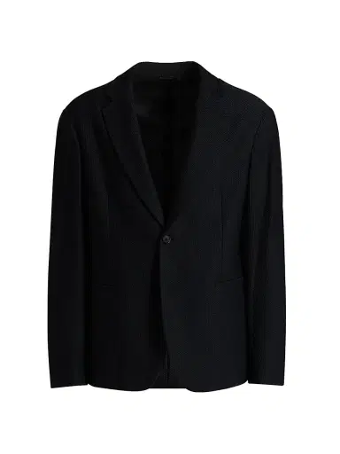 Giorgio Armani Men's Single-Breasted Stretch-Nylon Jacket - Black - Size 42 | Thumbnail 1 Giorgio Armani Men's Single-Breasted Stretch-Nylon Jacket - Black - Size 42 | Thumbnail 1