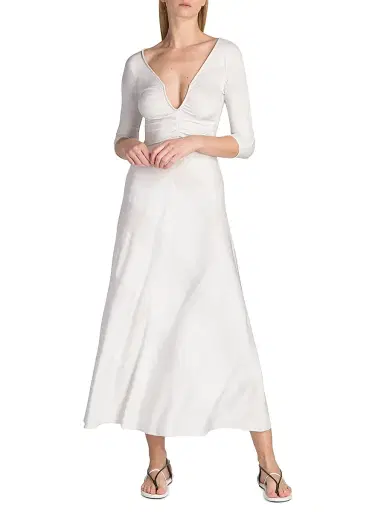 Giorgio Armani Women's Diagonal Stripe Jersey Midi-Dress | Thumbnail 2