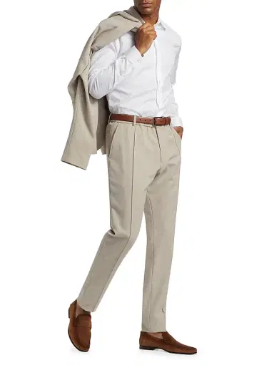 Emporio Armani Men's Tonal Cotton Shirt | Thumbnail 2