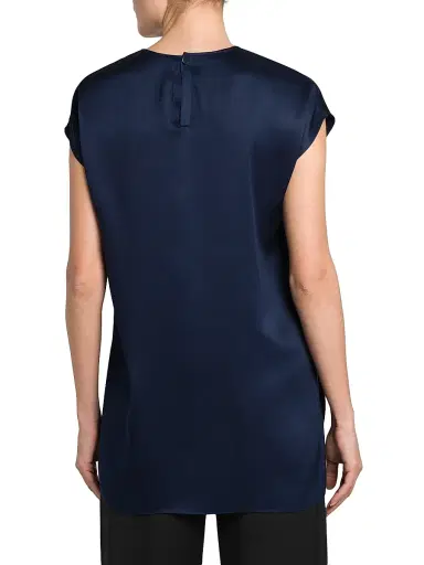 Giorgio Armani Women's Silk Satin Cap-Sleeve Top | Thumbnail 5 Giorgio Armani Women's Silk Satin Cap-Sleeve Top | Thumbnail 5