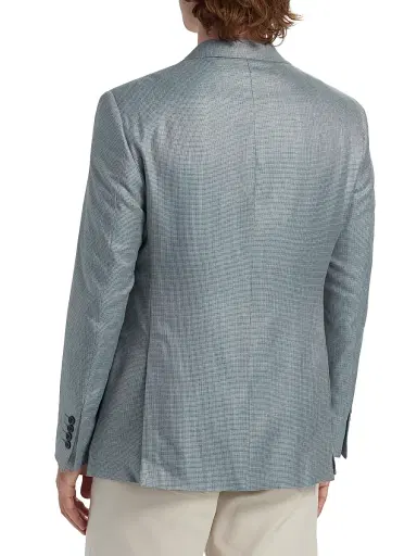 Emporio Armani Men's Textured Single-Breasted Jacket - Grey - Size 48 | Thumbnail 5