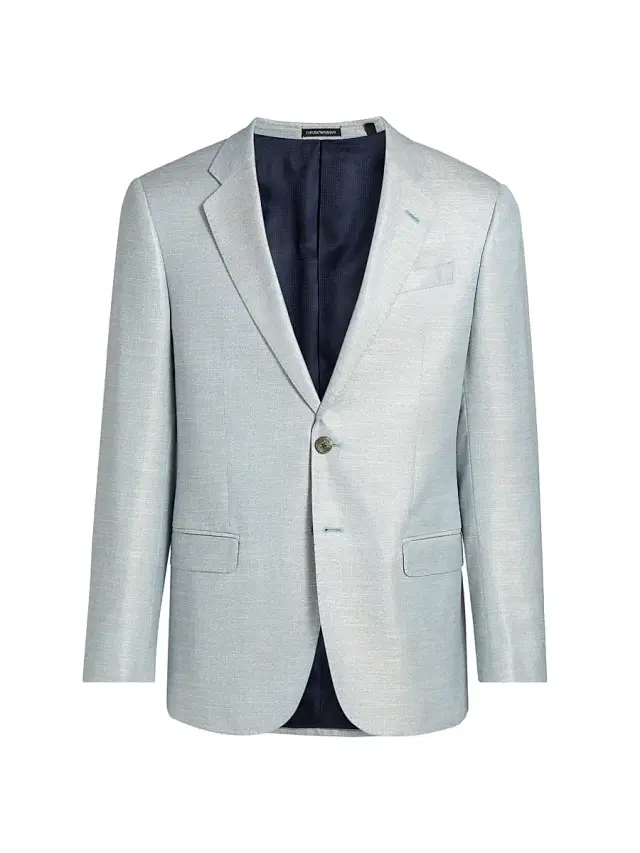 Emporio Armani Men's Bamboo Notch Lapel Jacket - Grey