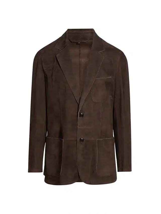 Giorgio Armani Men's Tailored Suede Jacket - Brown