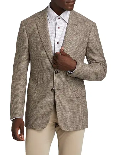 Giorgio Armani Men's Textured Wool & Cashmere Jacket | Thumbnail 3 Giorgio Armani Men's Textured Wool & Cashmere Jacket | Thumbnail 3